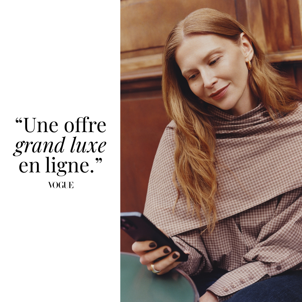 "Une offre grand luxe en ligne." VOGUE